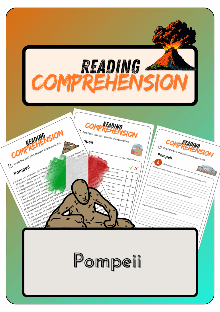 Reading Comprehension Pompeii Solutions Made By Teachers