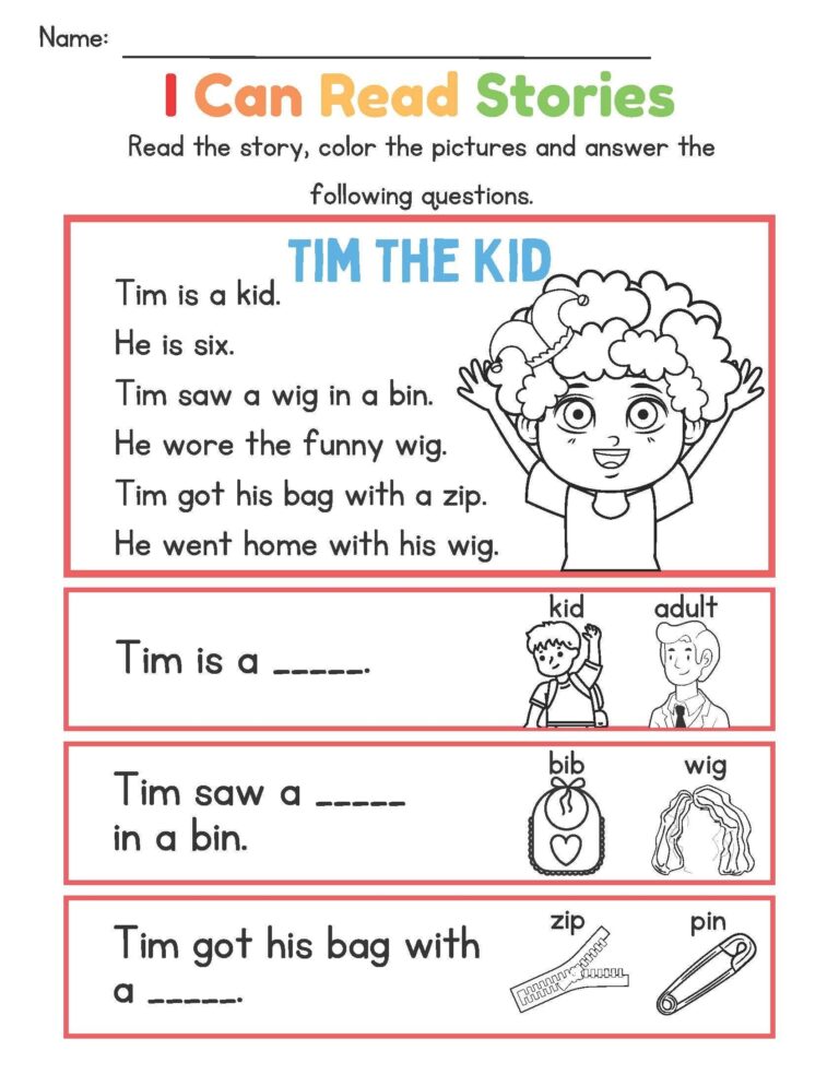 Reading Comprehension Practice For Kids 5 Stories With Questions Digital Download Etsy UK