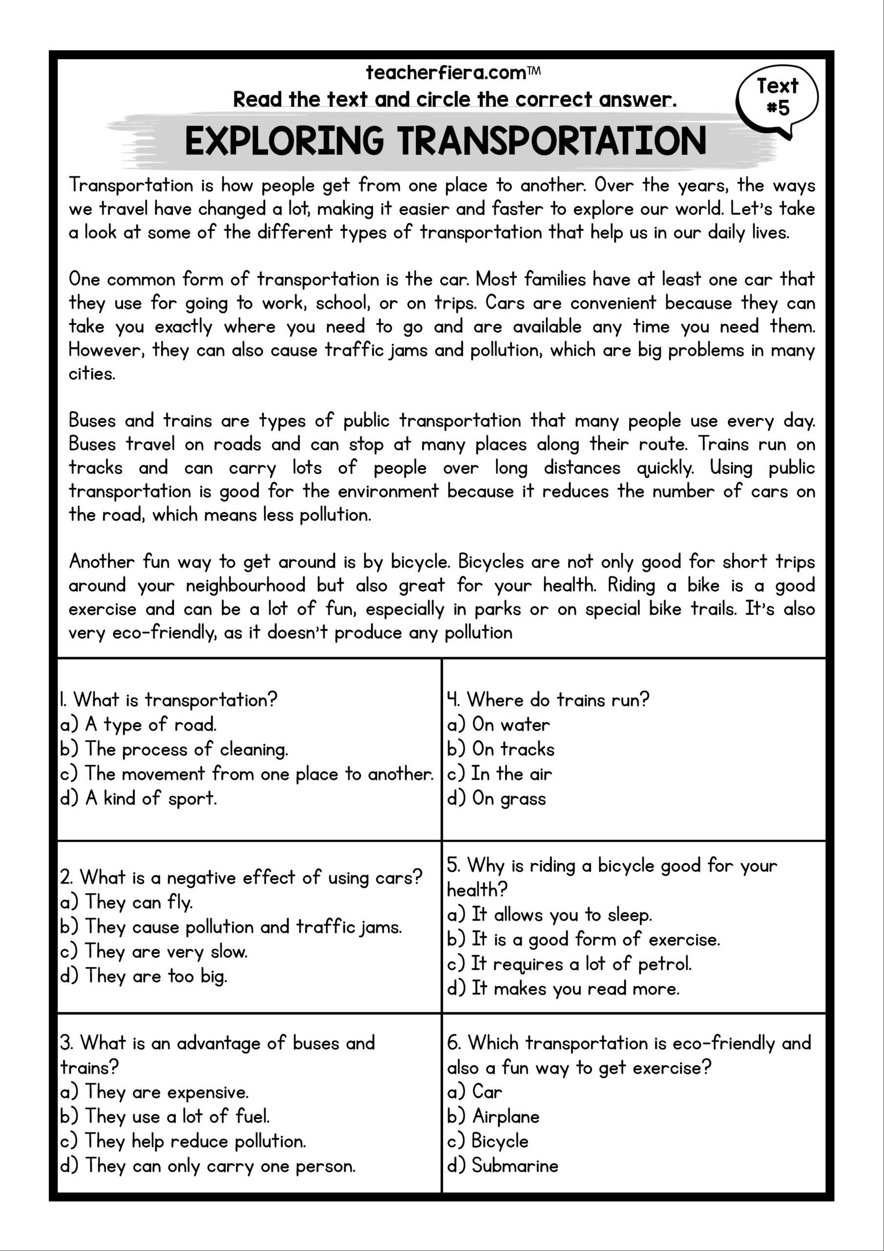 Y6 Reading Comprehension Worksheet