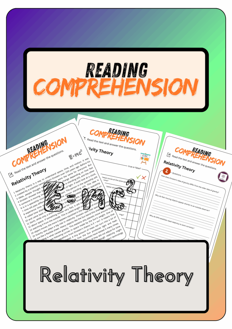 Reading Comprehension Relativity Theory Solutions Made By Teachers