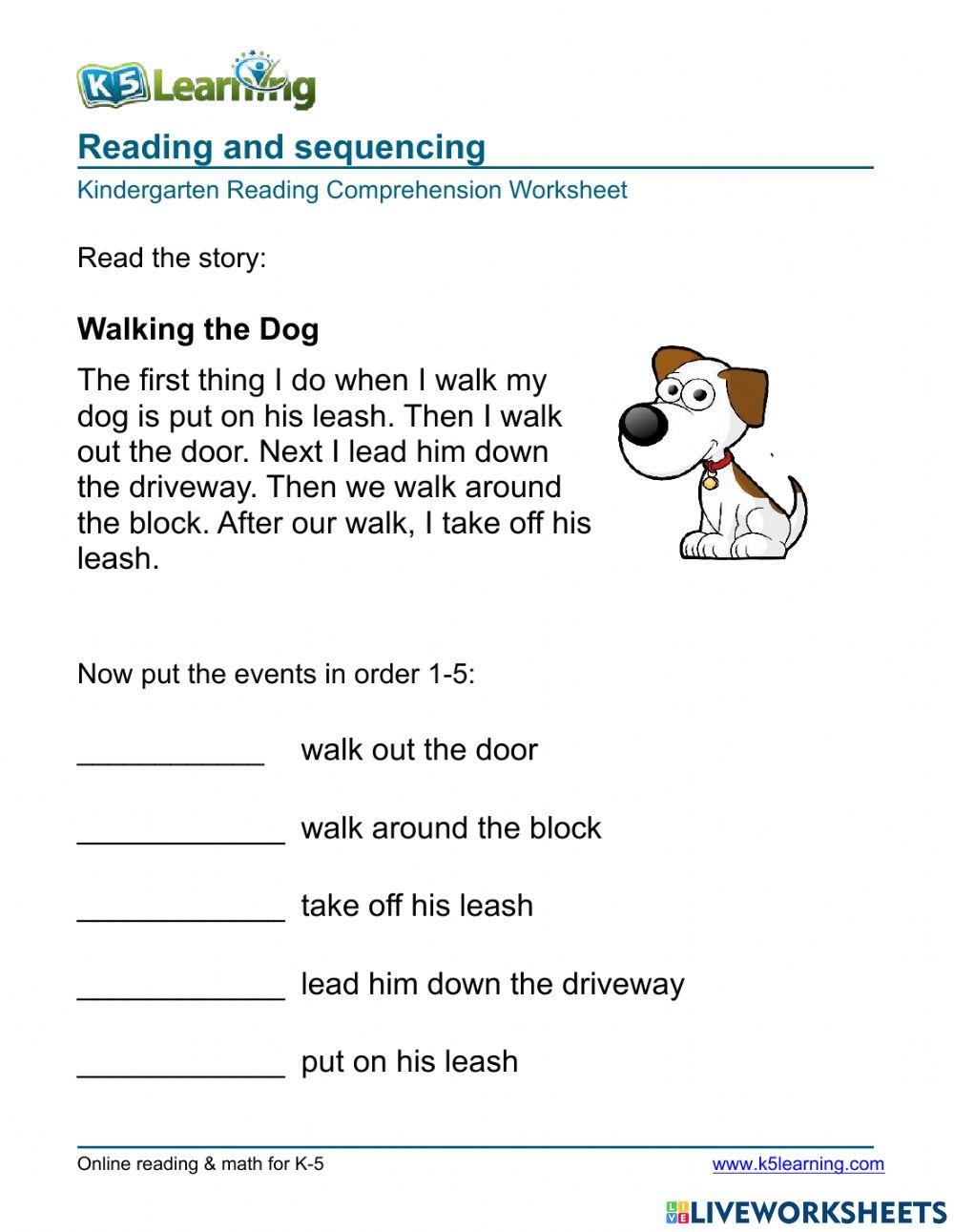 Reading Comprehension Sequencing 1 Online Exercise For Live 