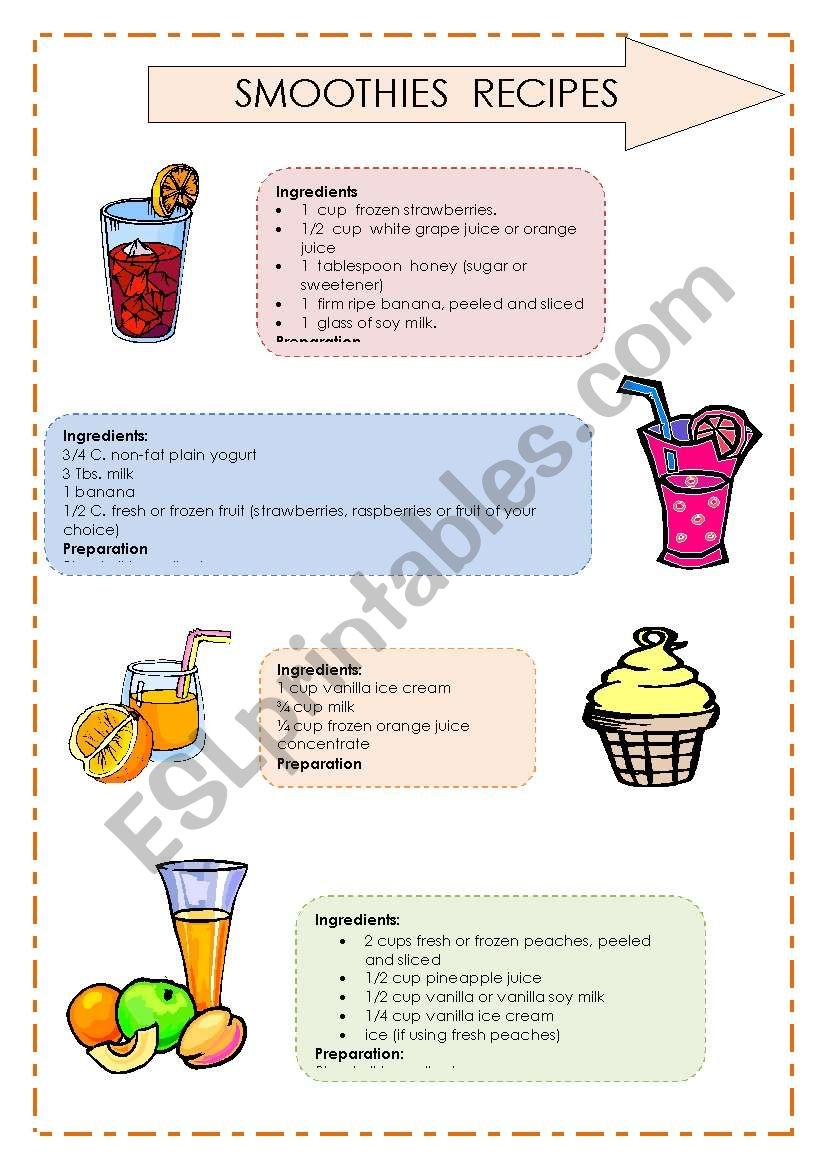 Reading Comprehension Worksheets About Cooking