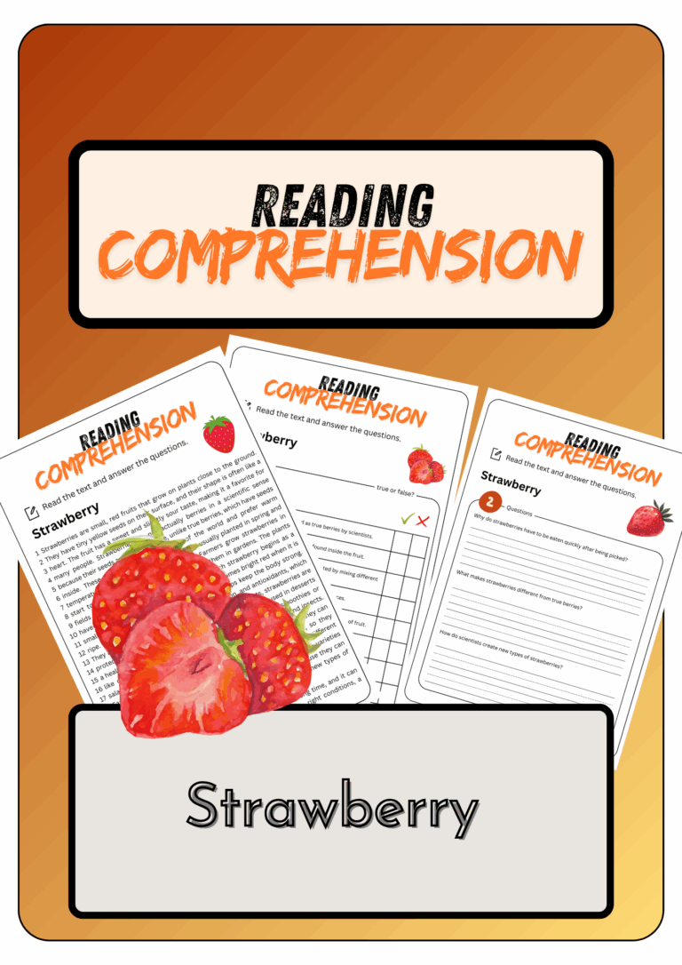 Reading Comprehension Strawberry Solutions Made By Teachers