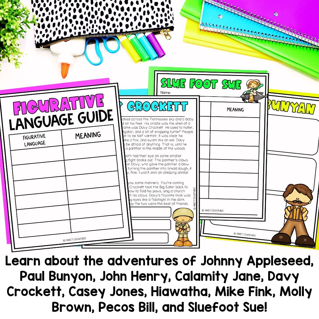 Tall Tale Reading Comprehension Worksheets Free