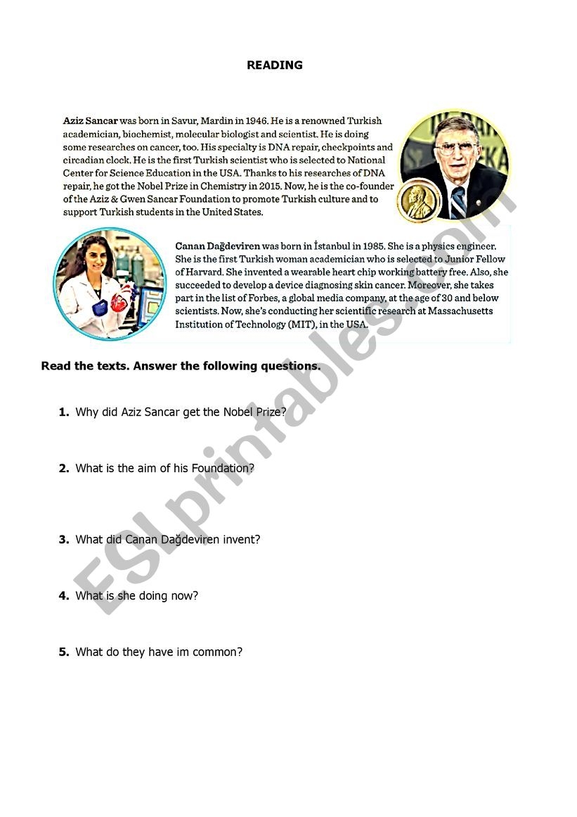 Reading Comprehension Worksheet About Science ESL Worksheet By Ggonca
