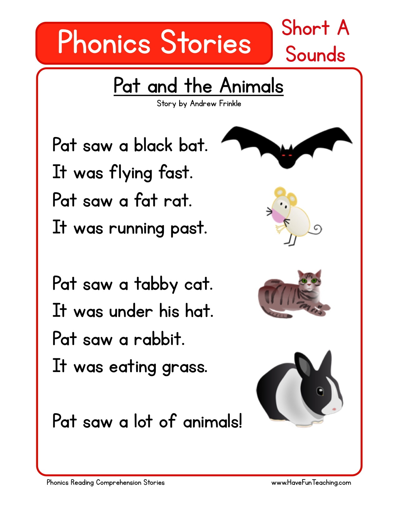 Pre K Reading Comprehension Worksheets