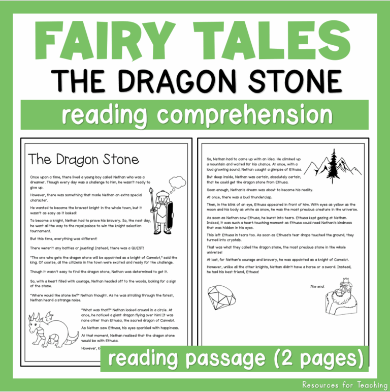 Reading Comprehension Worksheets Fairy Tale 3 Resources For Teaching Australia
