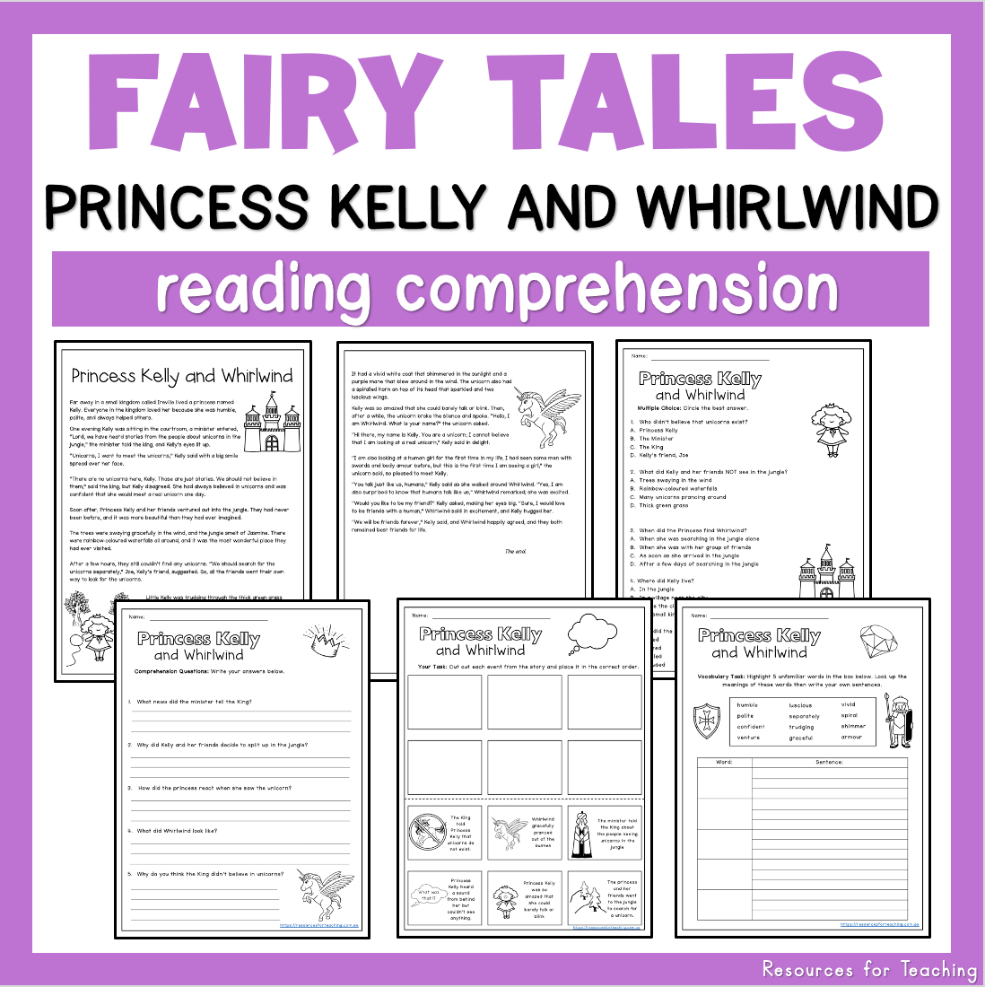 Fairy Tale Reading Comprehension Worksheets Ks1