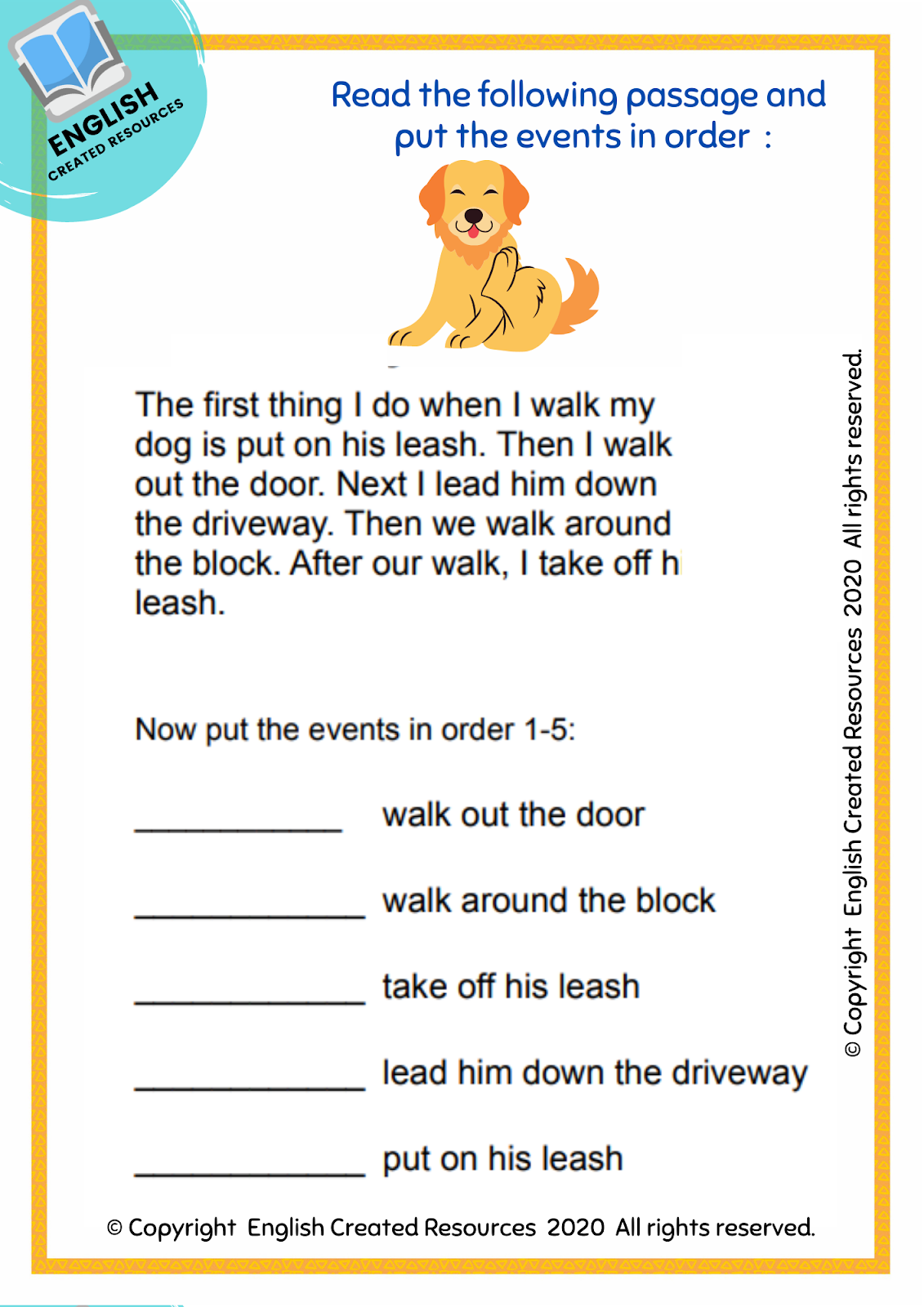 Worksheet Reading Comprehension Grade 1