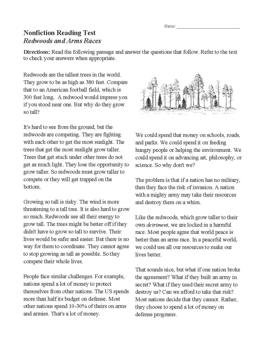Difficult Reading Comprehension Worksheets