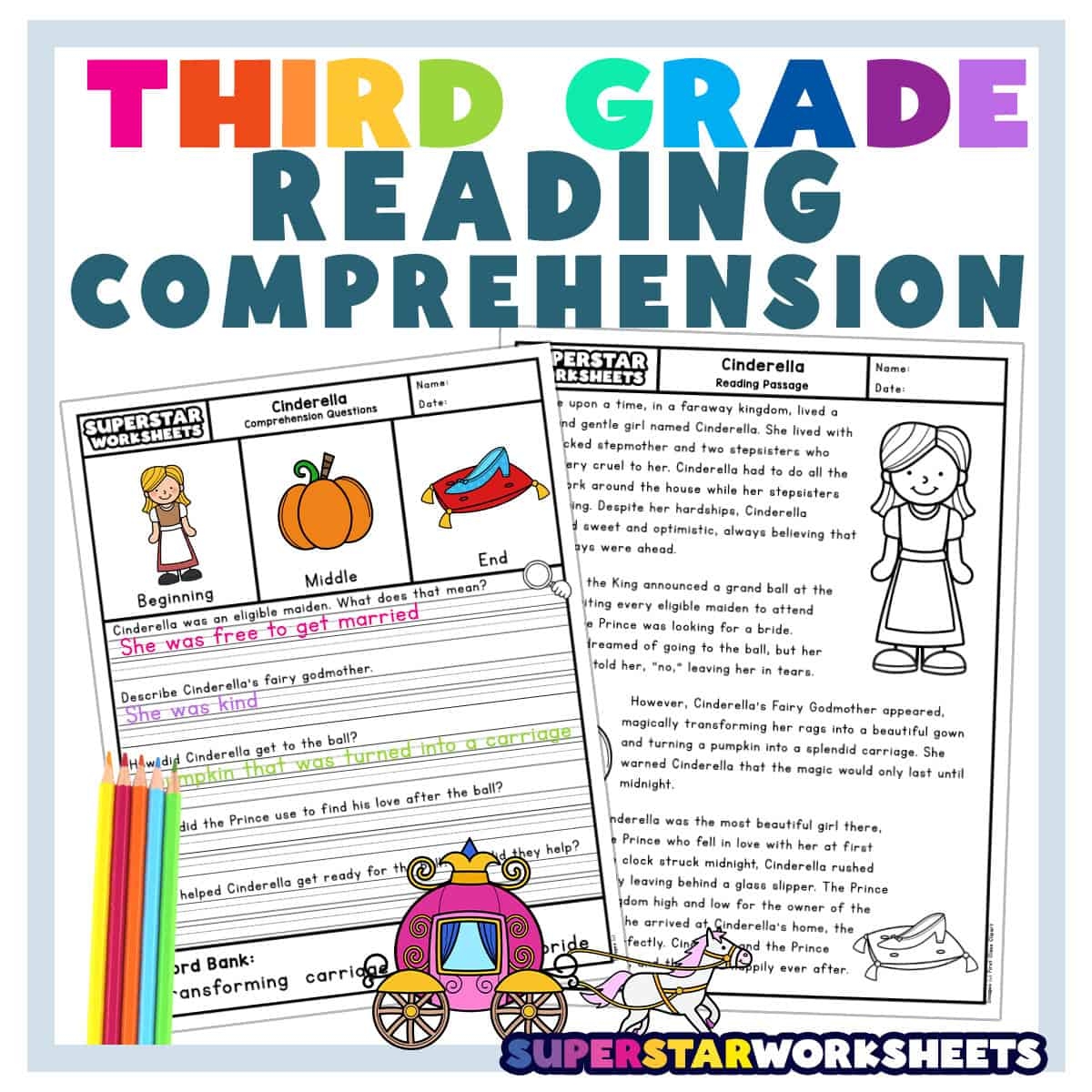 Reading Comprehension Worksheets Superstar Worksheets
