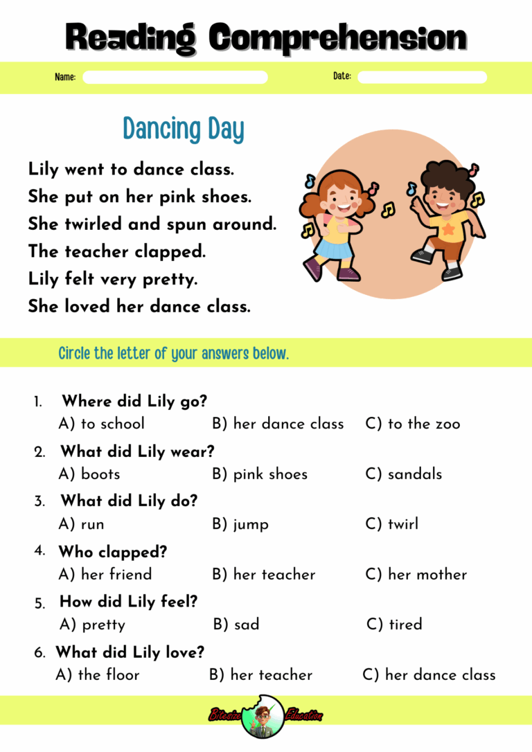 Reading Comprehension Year 1 Everyday Activities Teaching Resources