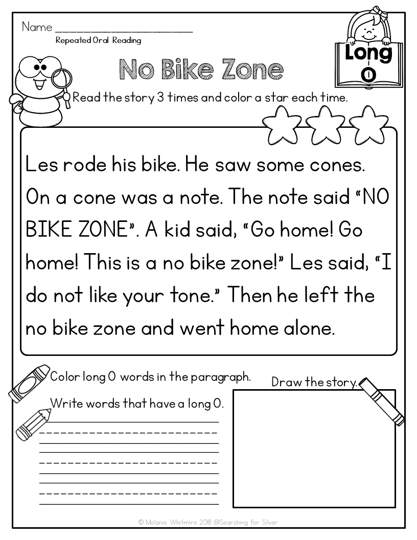 Reading Fluency Passages Silent E 