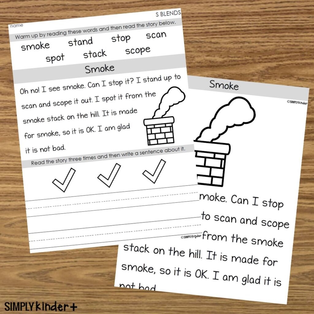 Blends Reading Comprehension Worksheets