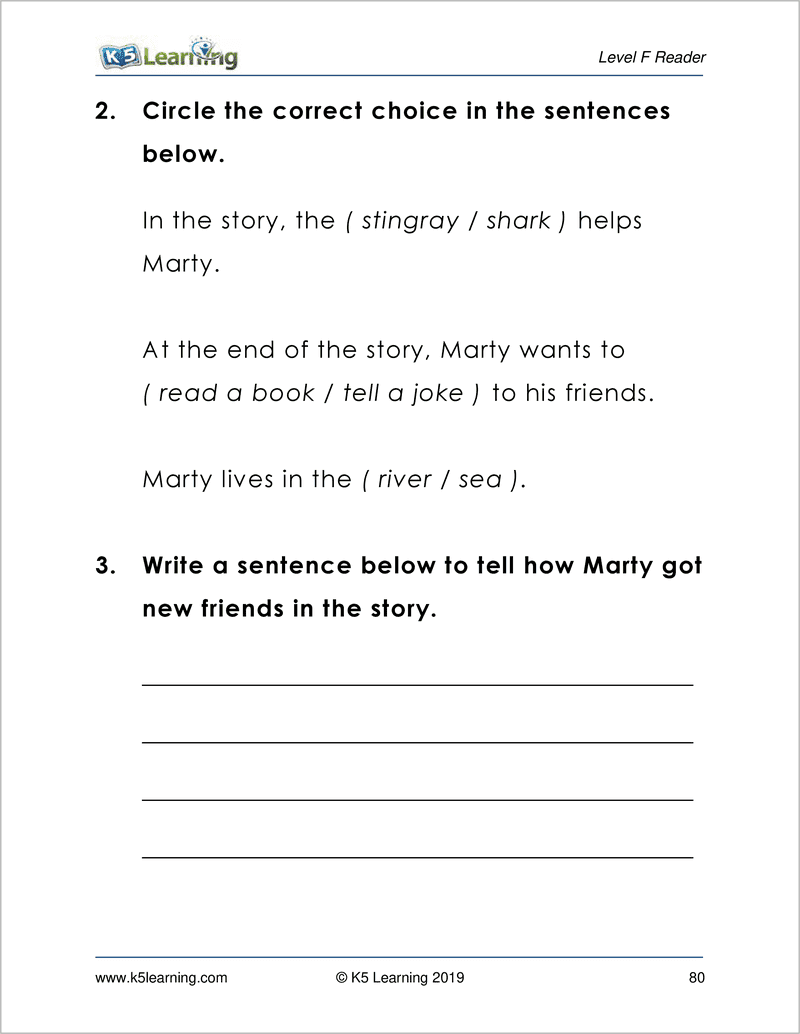 Reading Level F