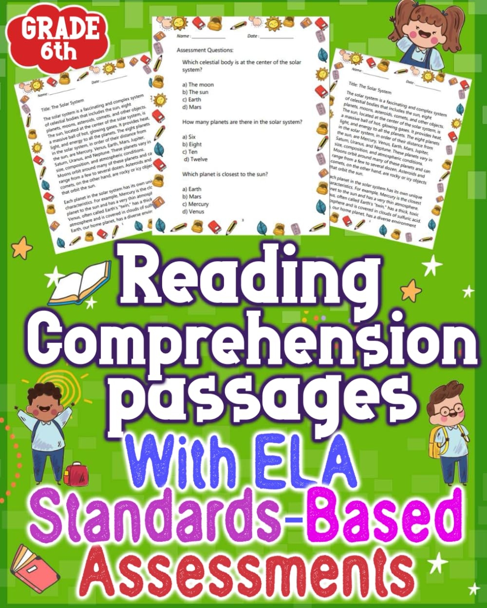 Reading Passages Comprehension With ELA Assessments GRADE 6th 