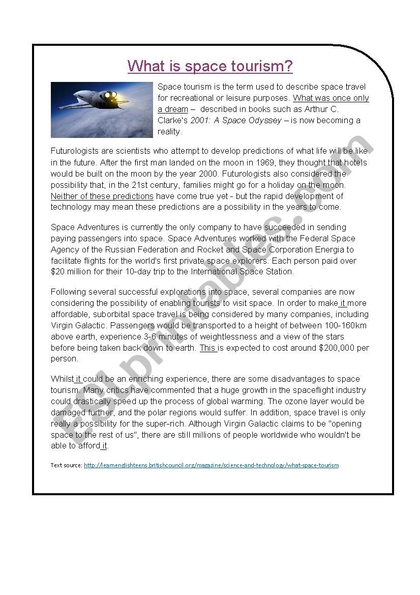 Esl Worksheets Rocket Reading Comprehension