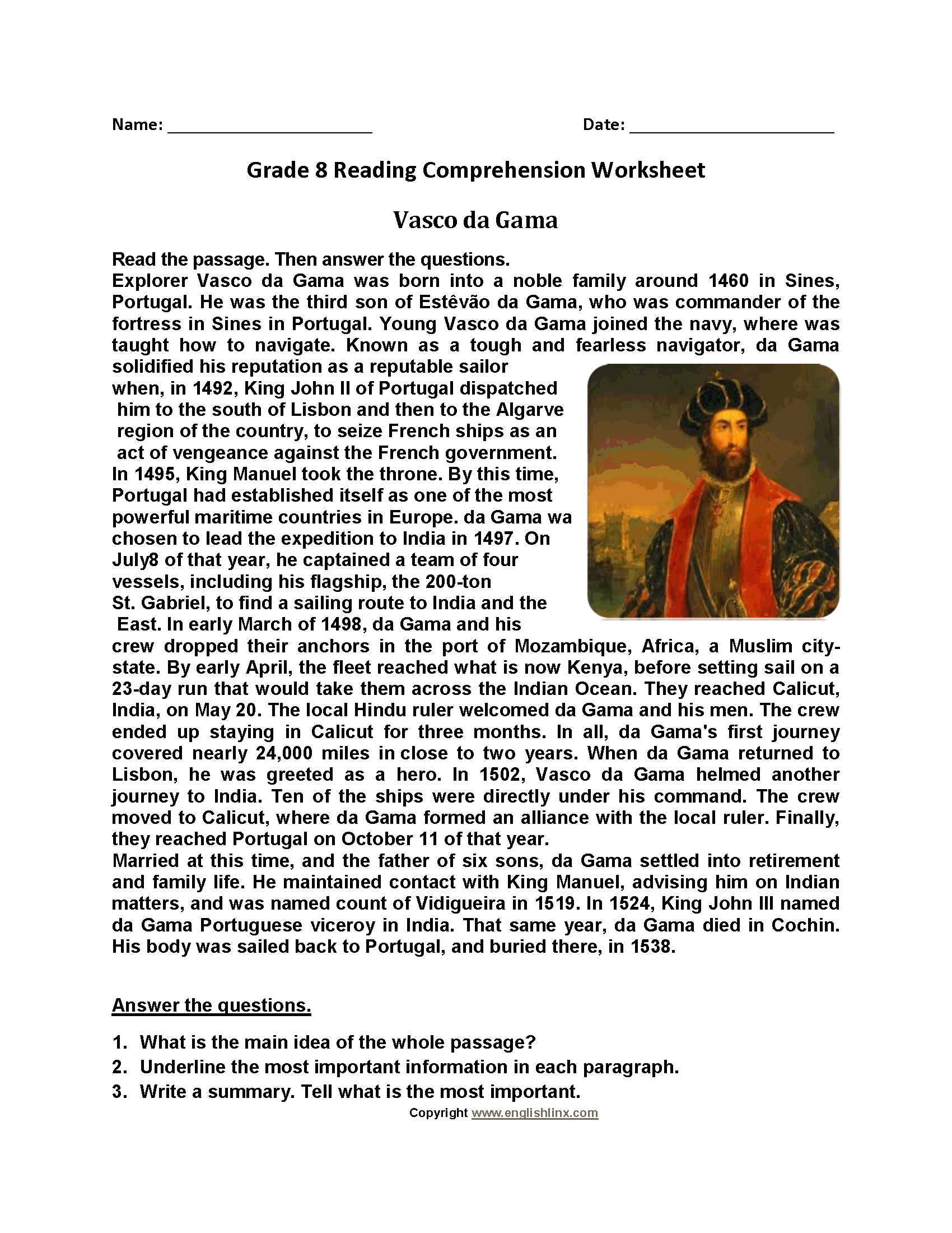Reading Worksheets Eighth Grade Reading Worksheets Worksheets Library