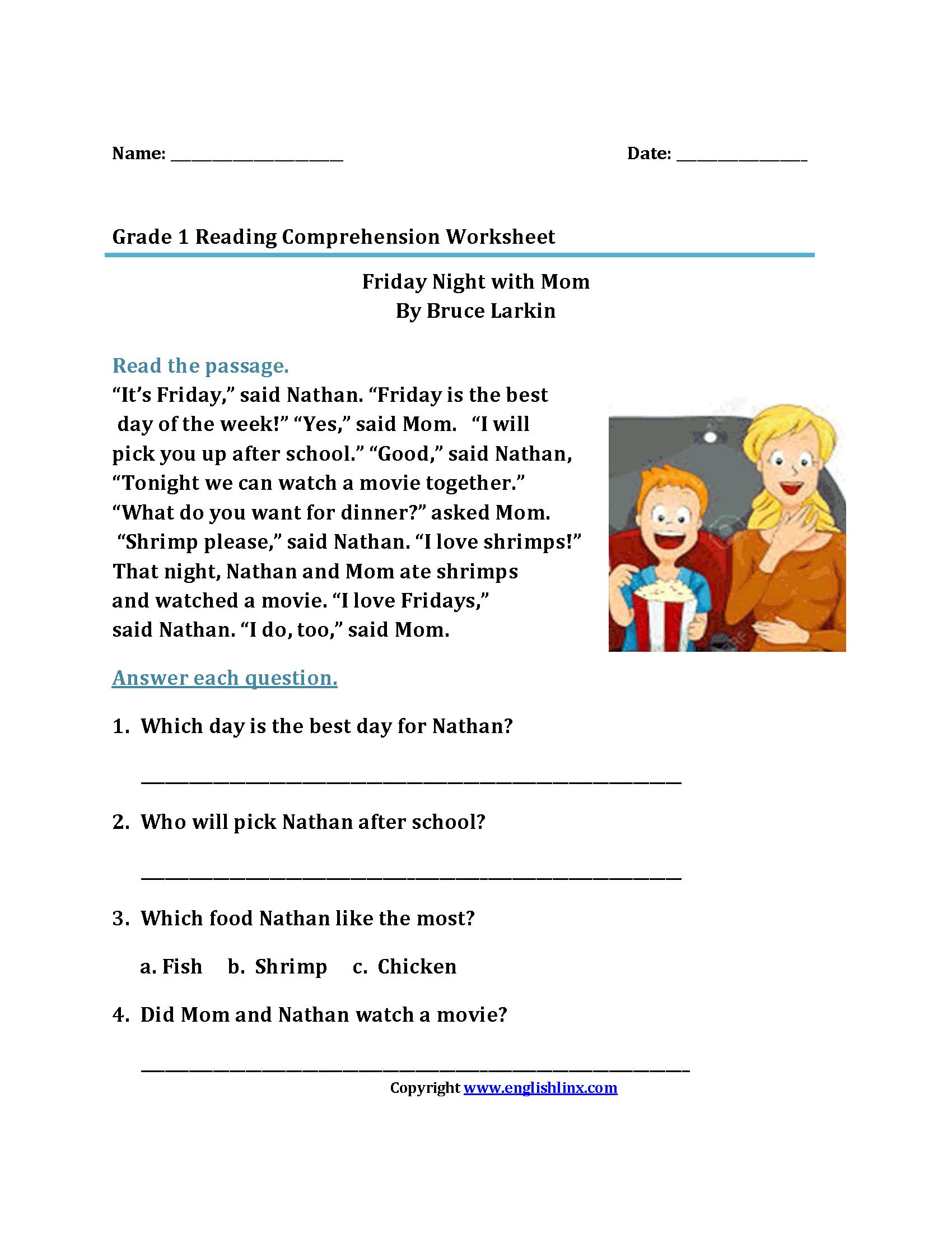 Reading Worksheets First Grade Reading Worksheets Worksheets Library