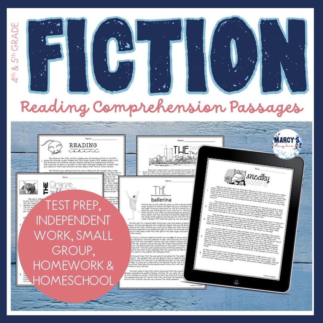 Realistic Fiction Reading Comprehension Passages U0026 Questions Printable Worksheets 4th 5th No Prep Homeschool Lesson Plans Etsy
