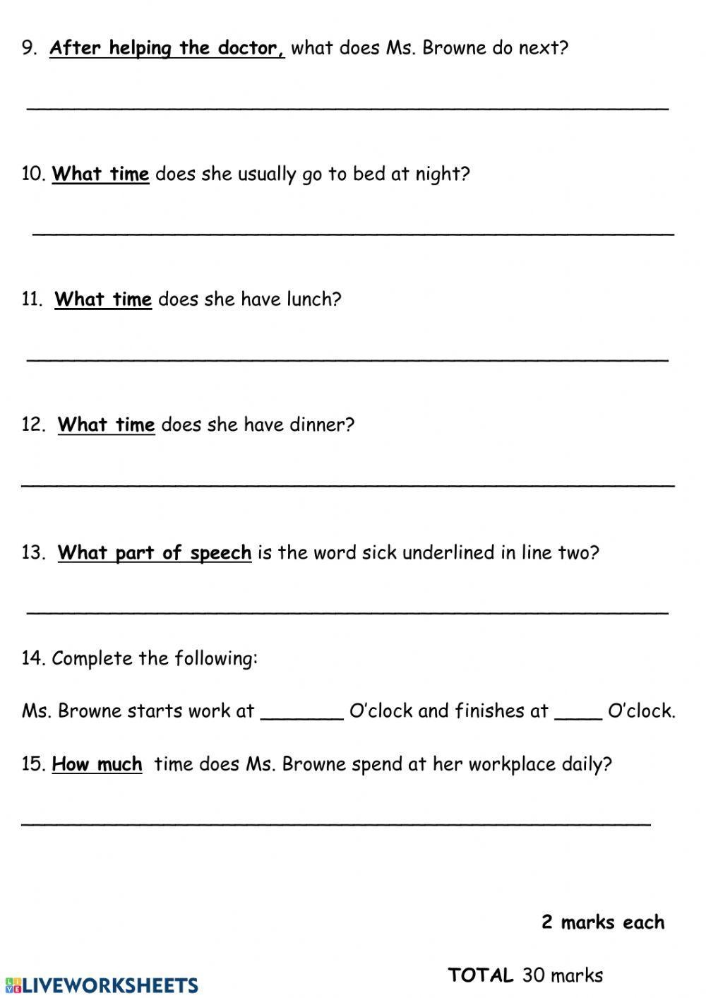 Recalling Facts And Details Worksheet Live Worksheets Worksheets Library
