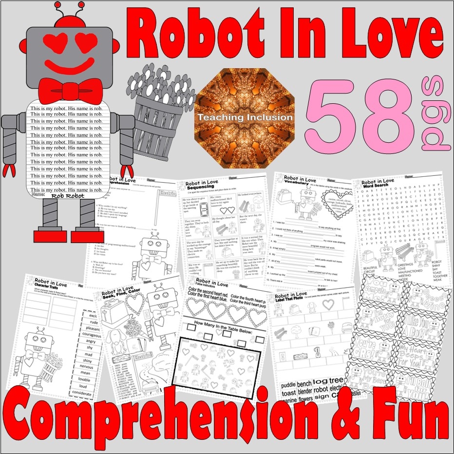 Reading Comprehension Worksheets Robots