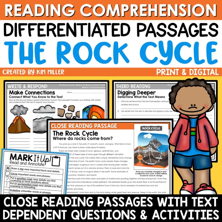 Rock Cycle Activities Reading Comprehension Passages U0026 Questions 