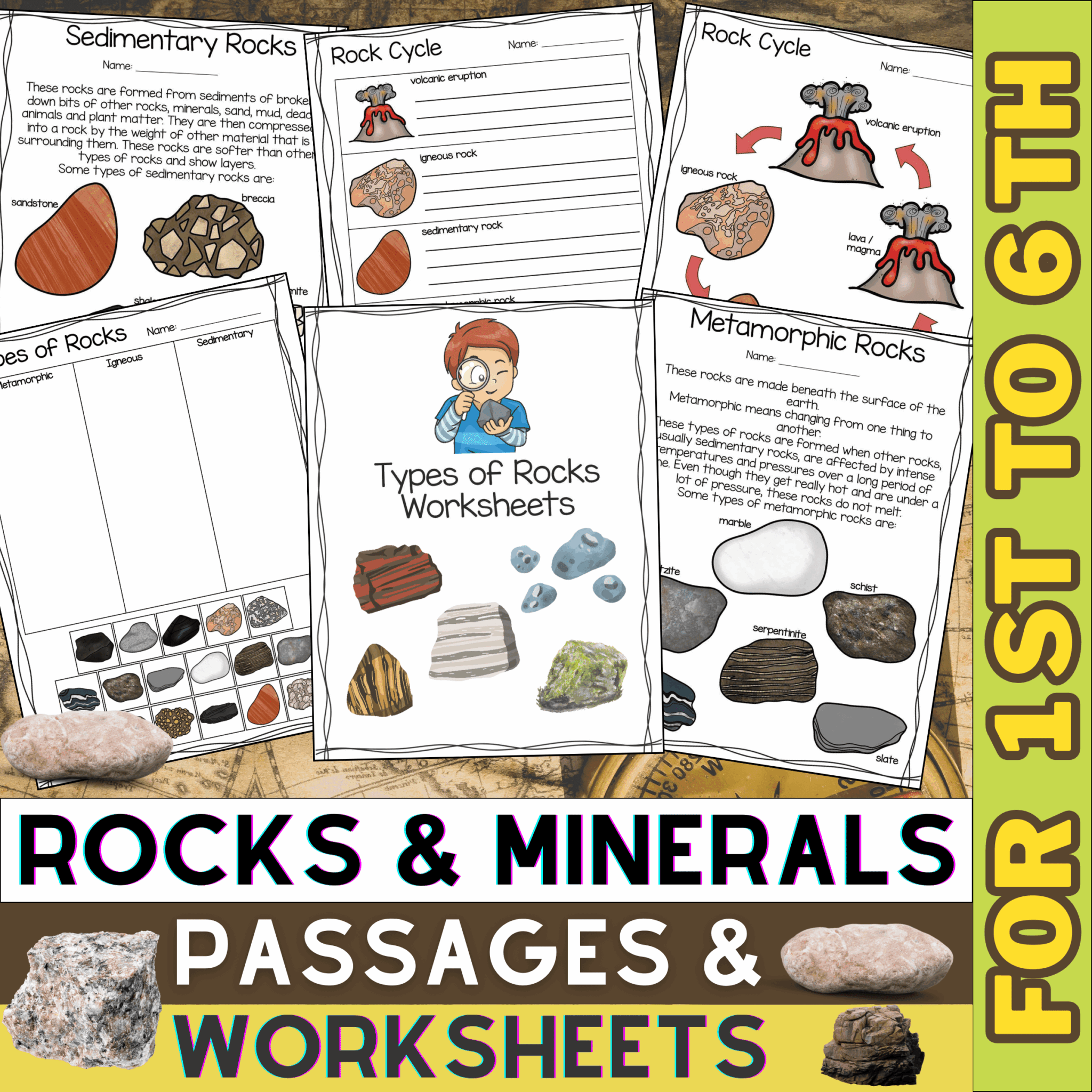 Rocks And Minerals Reading Comprehension Worksheets - Reading ...