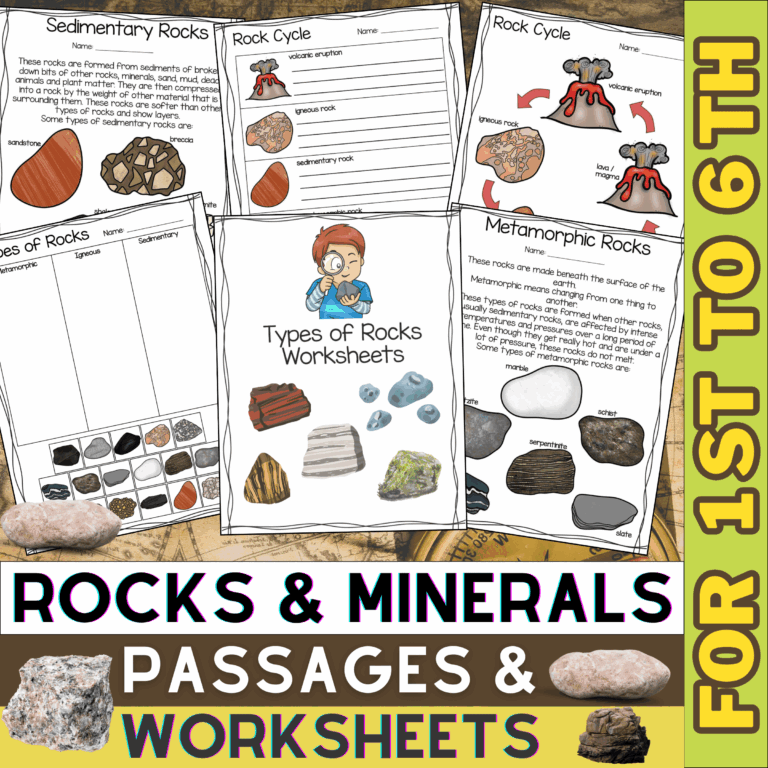 Rocks And Minerals Passages U0026 Worksheets Types Of Rocks U0026 Rock Cycle Activity Made By Teachers
