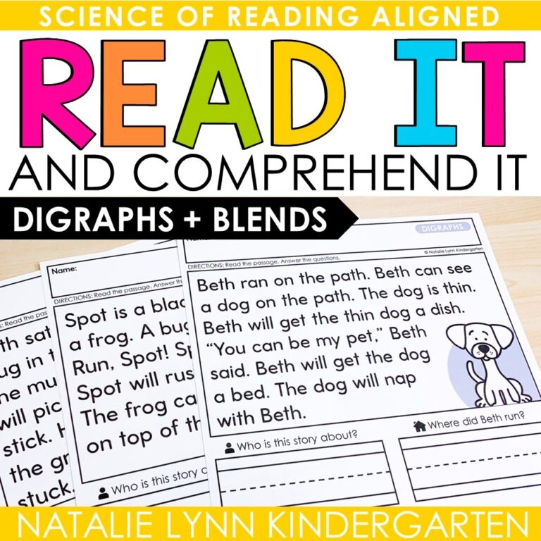 Science Of Reading SOR Decodable Reading Passages Digraphs And Beginning Blends