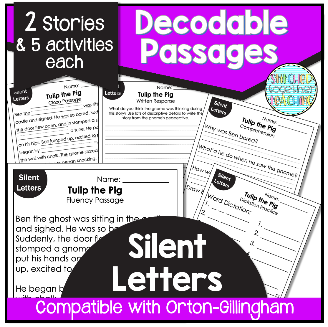Silent Letters Decodable Reading Passages Orton Gillingham Made By Teachers