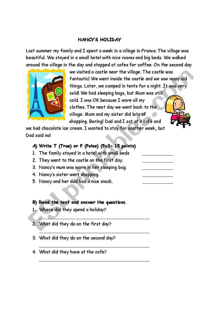 Simple Past Reading ESL Worksheet By Ismail aras1 Worksheets Library