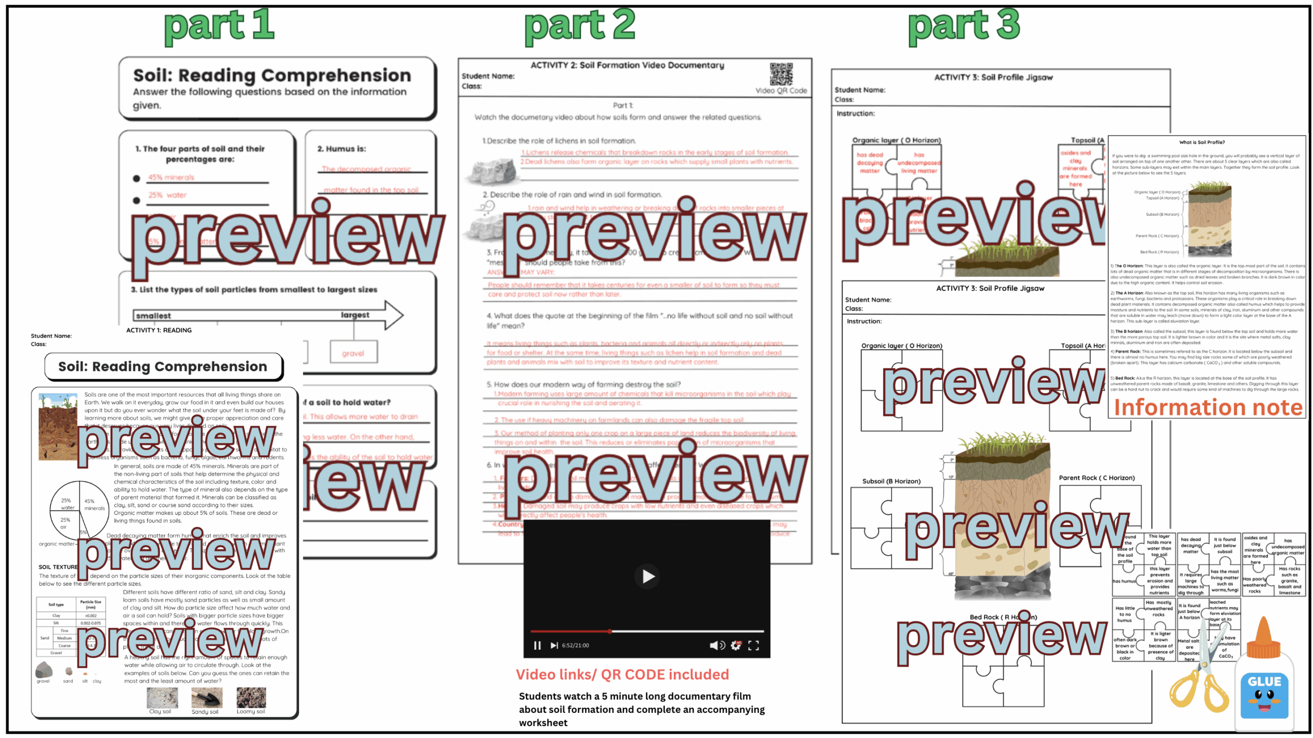 Soil Reading Comprehension Worksheet Pdf