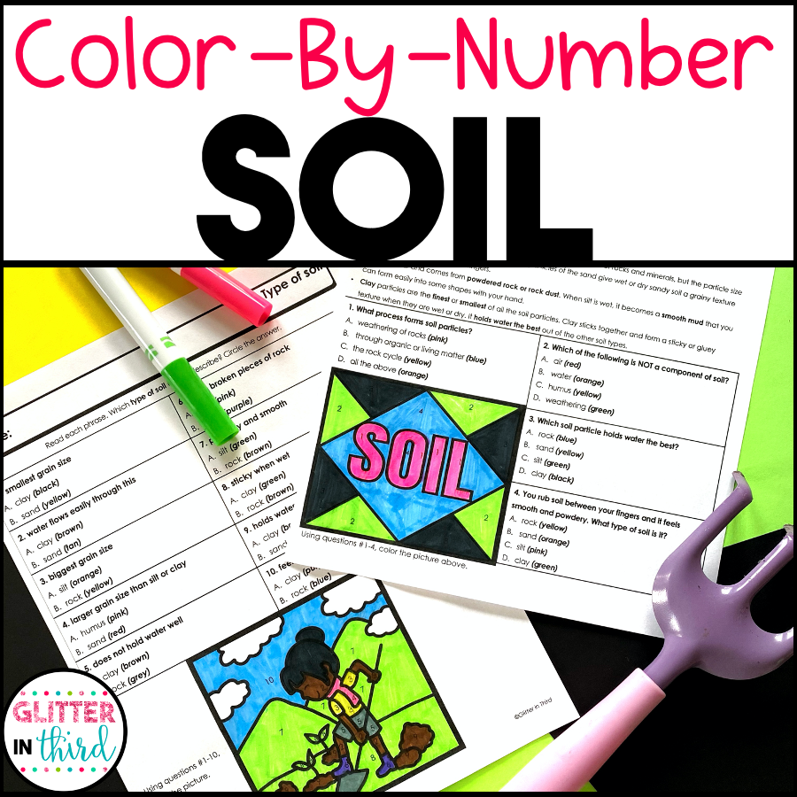 Soil Worksheets Color By Numbers Glitter In Third