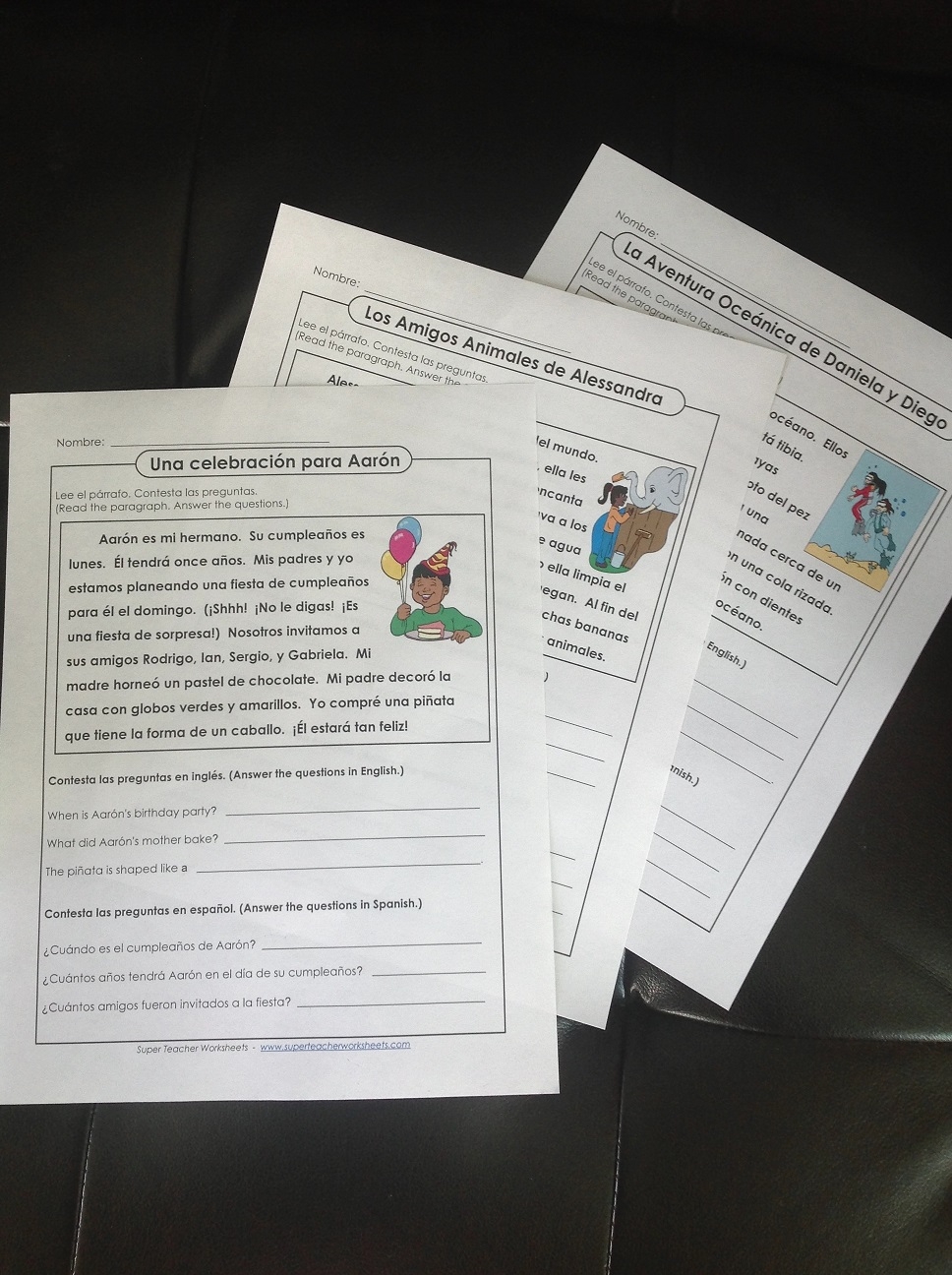 Spanish Reading Passages
