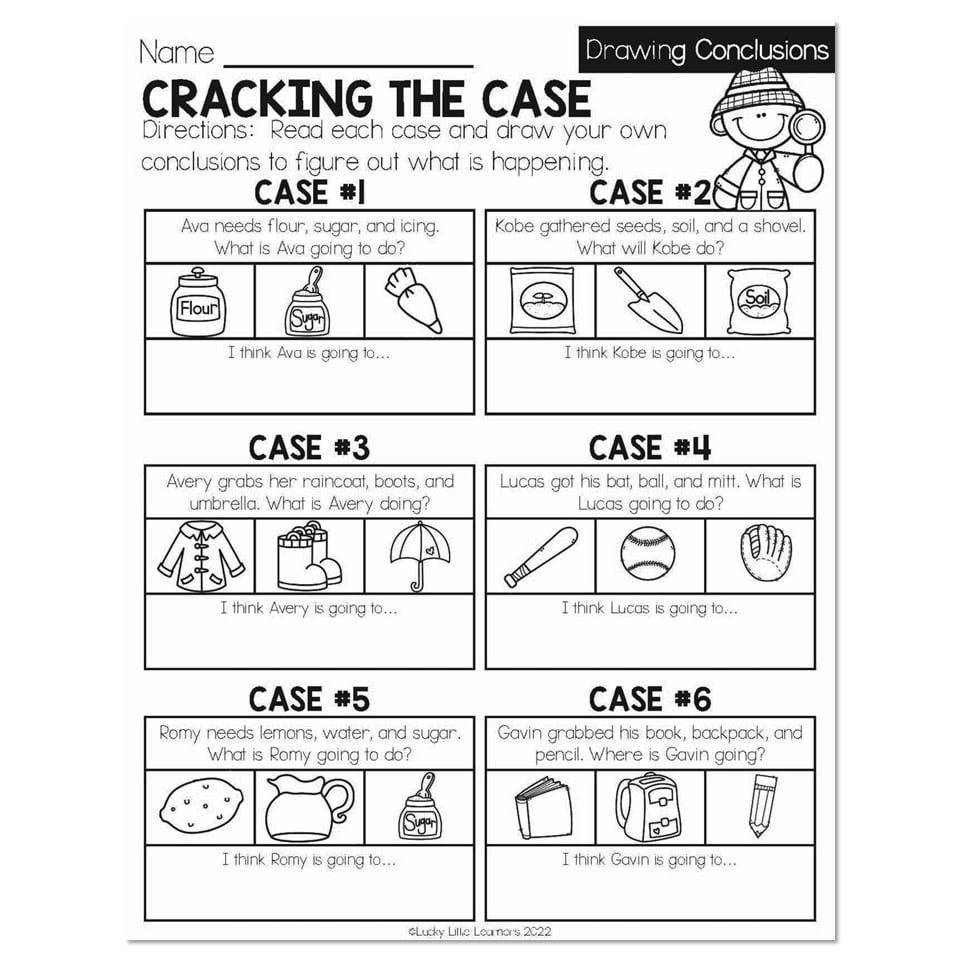 Drawing Conclusions Reading Comprehension Worksheet