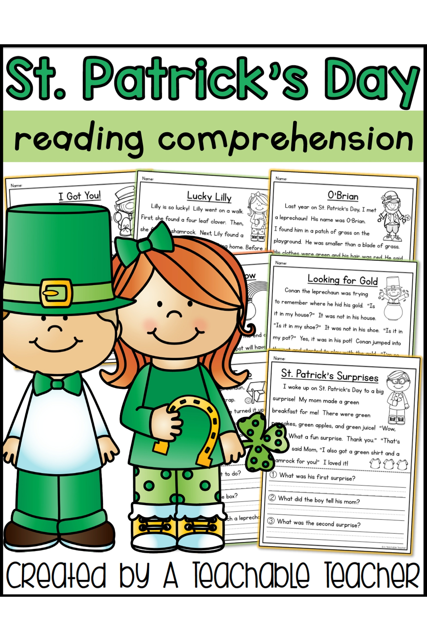 St Patricks Day Reading Comprehension A Teachable Teacher Worksheets Library