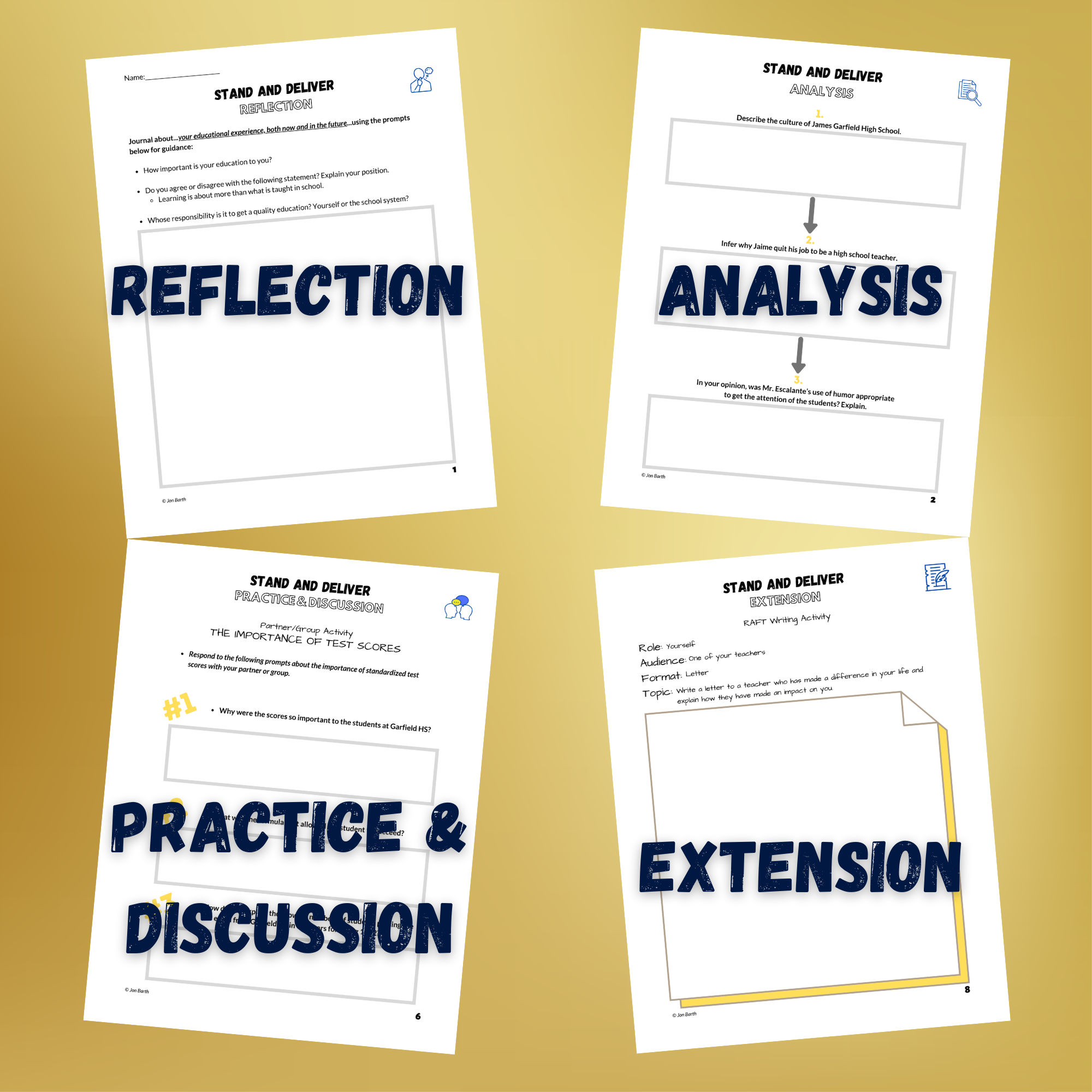 Stand And Deliver Movie Lesson Plan Jon Barth Leadership