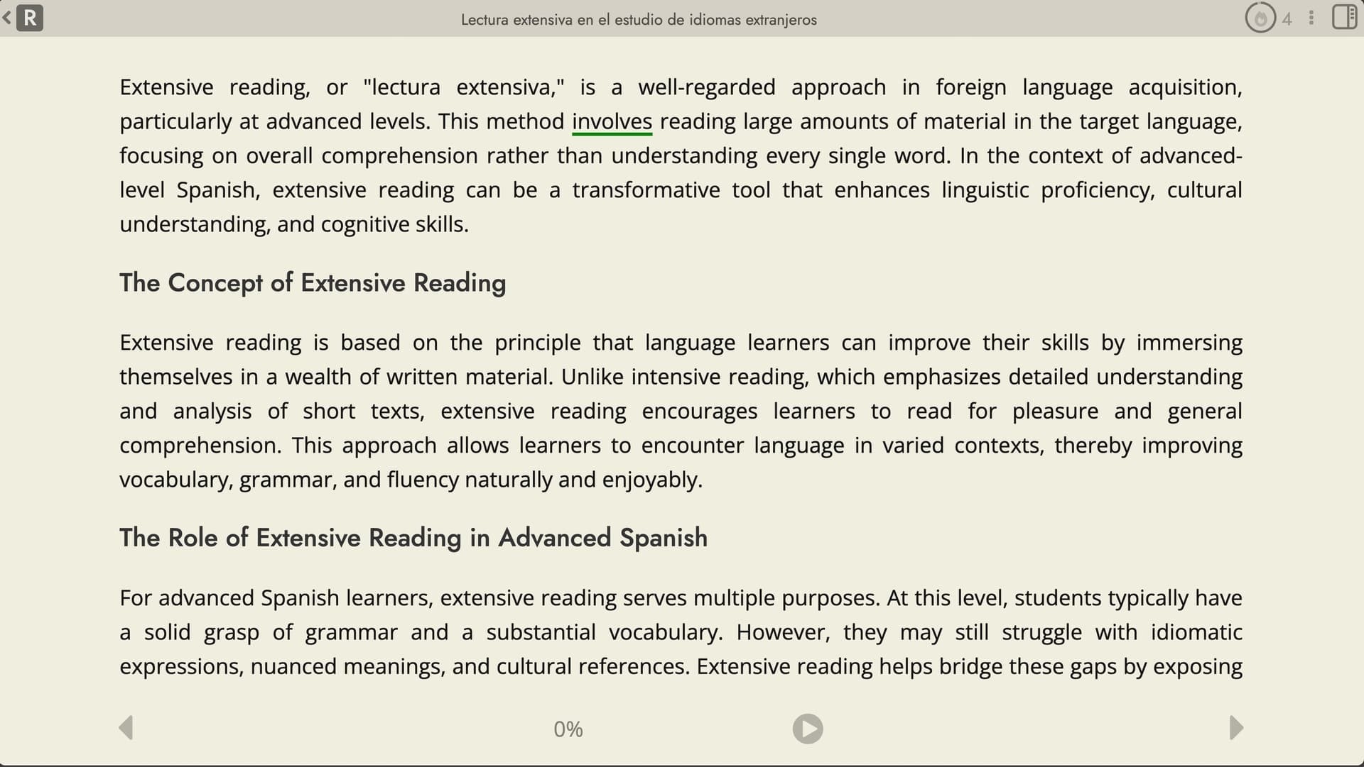 Advanced Spanish Reading Comprehension Worksheets