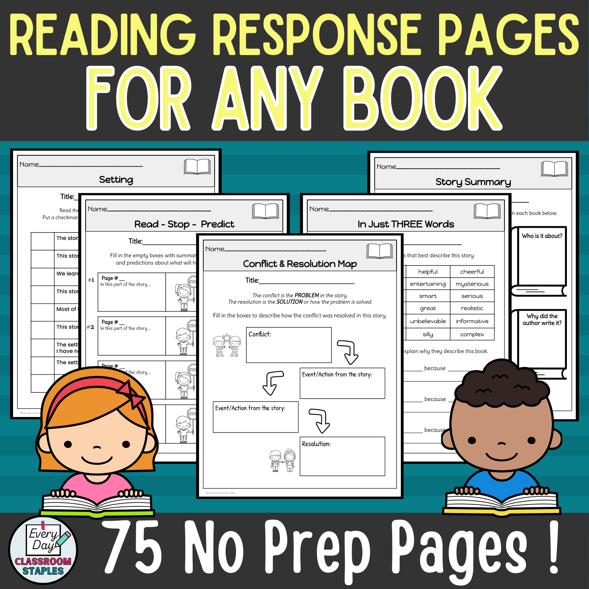 Story Map Reading Comprehension Worksheets