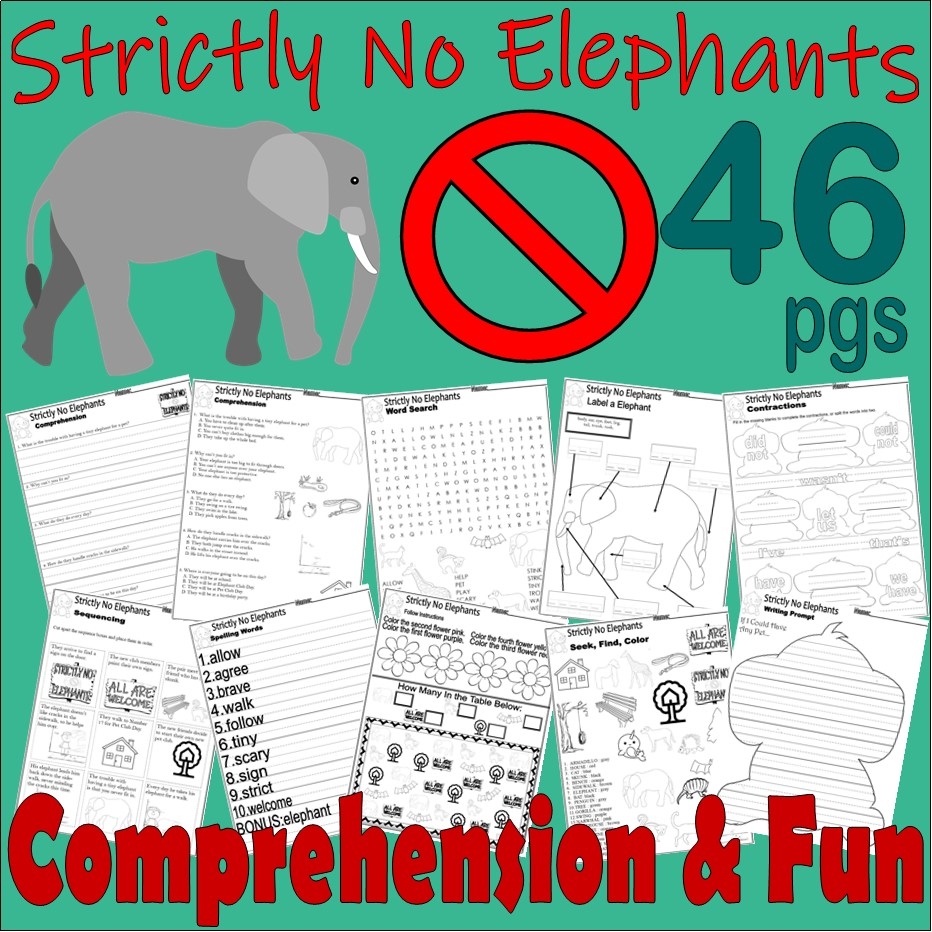Elephants Reading Comprehension Worksheet