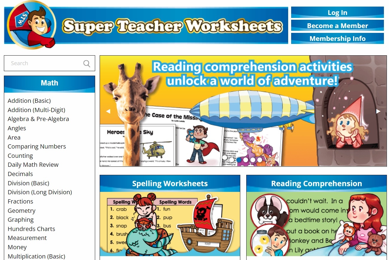 Super Teacher Worksheets An Unbiased Review