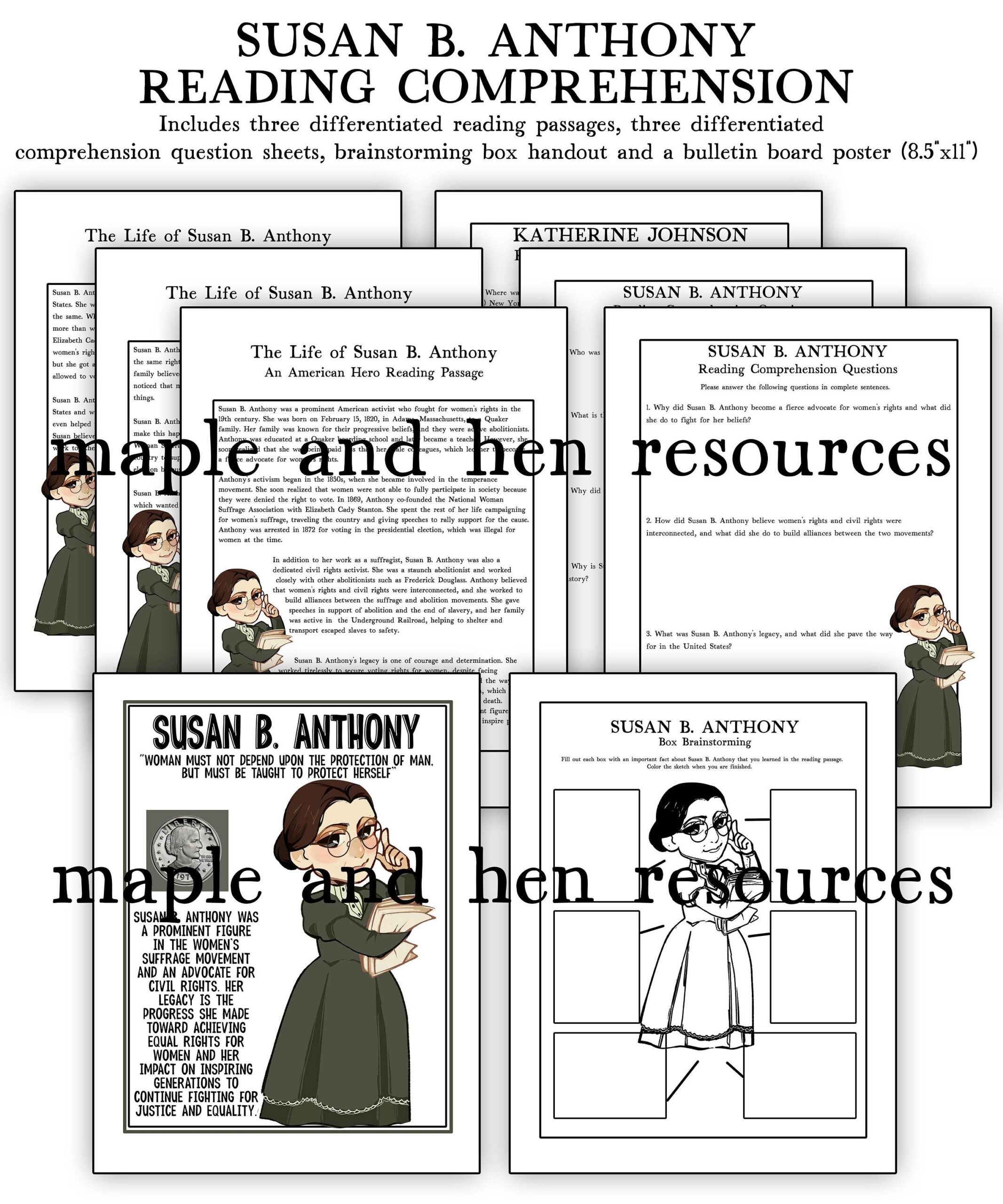 Differentiated Reading Comprehension Worksheets