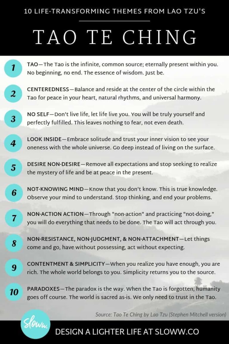 Tao Te Ching Summary 10 Deep Meanings U0026 25 Top Quotes Sloww