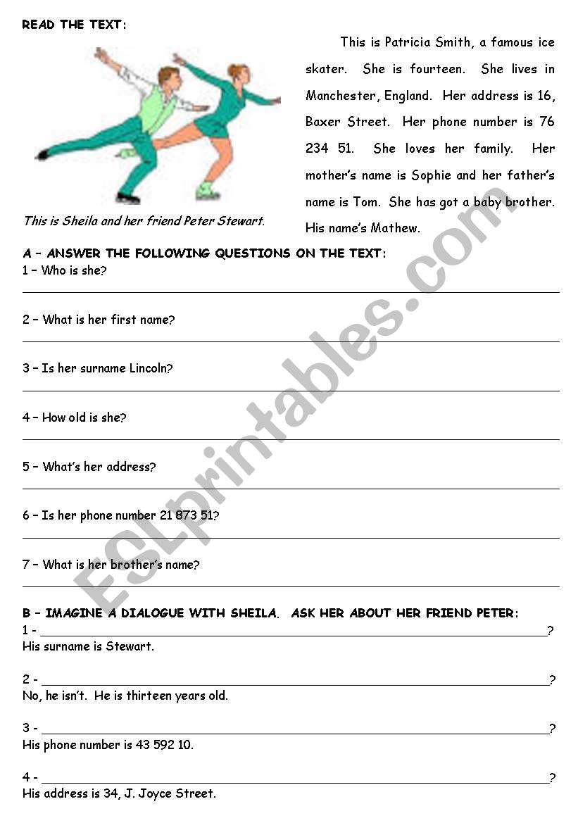 Test 5th Grade ESL Worksheet By Atsitab