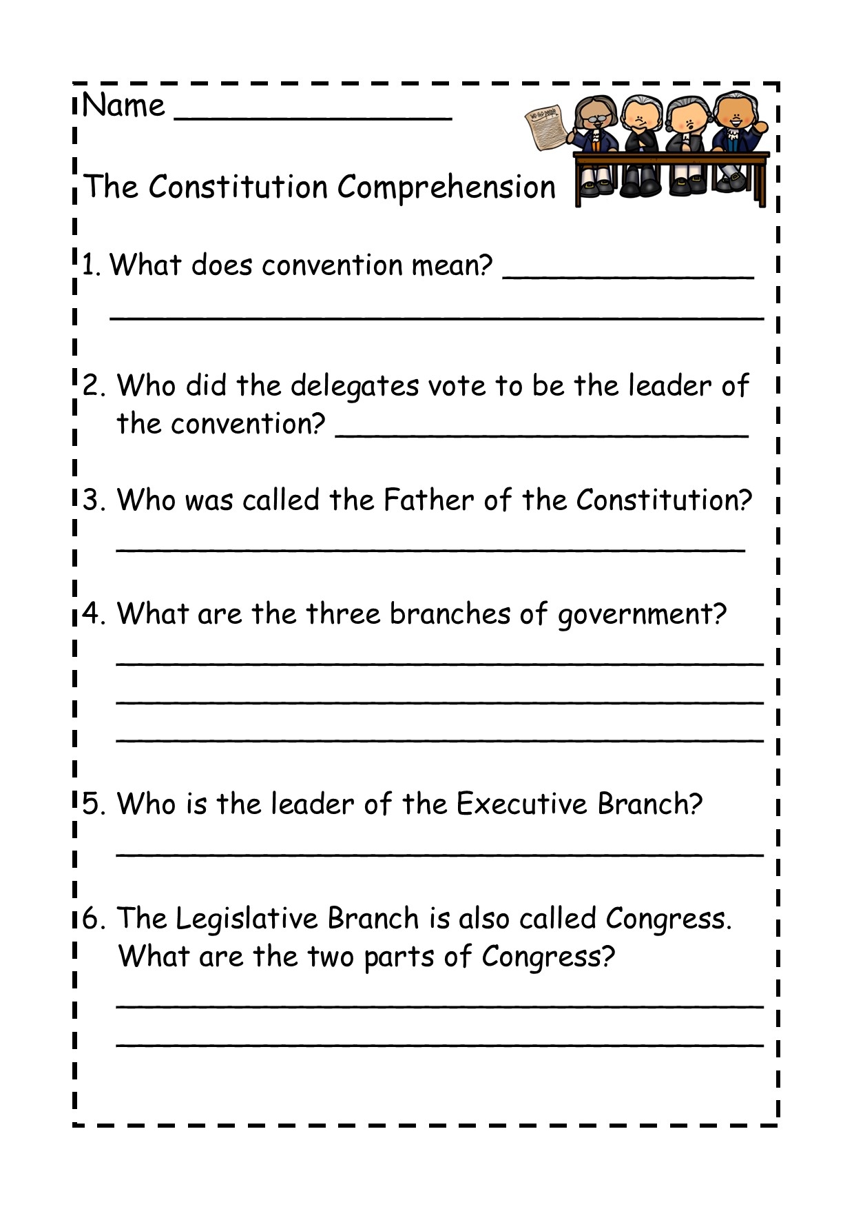 The Constitution Mini Book Reading Comprehension Made By Teachers