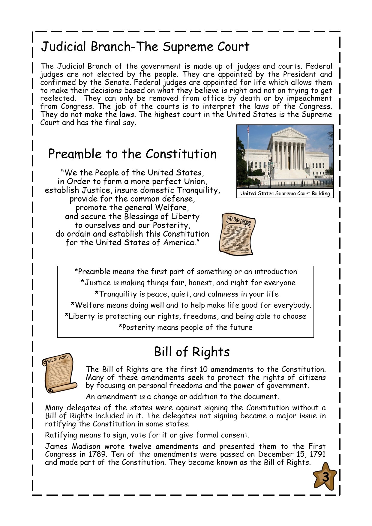 Us Constitution Reading Comprehension Worksheets