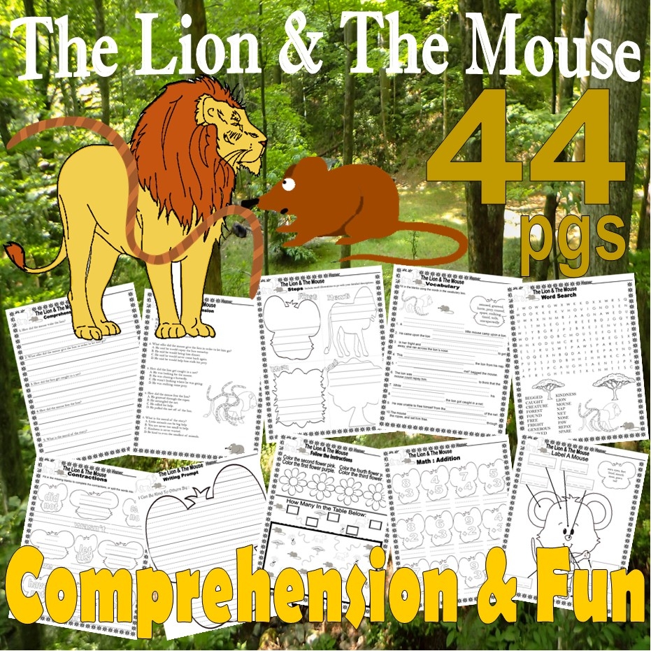 Aesop's Fables Reading Comprehension Worksheets
