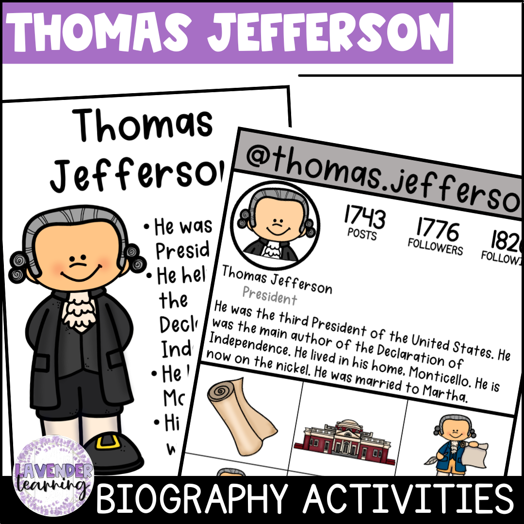 Thomas Jefferson Reading Comprehension Worksheets