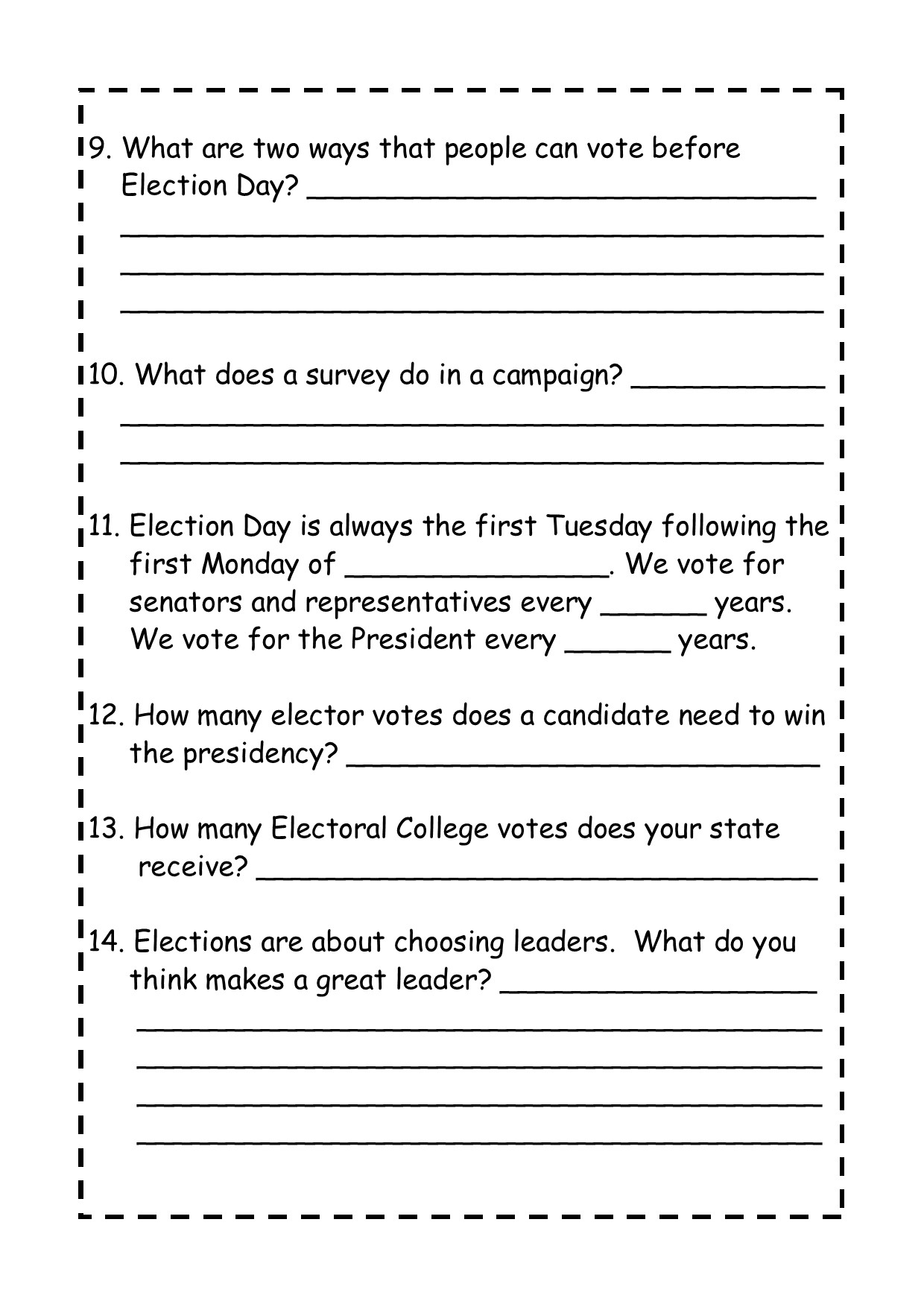 Time To Vote History Elections Electoral College Reading Comprehension Passage Made By Teachers